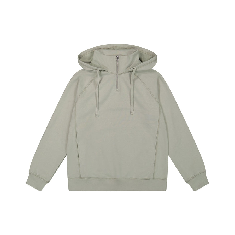 Cotton French Terry Convertible Crew Hoodie