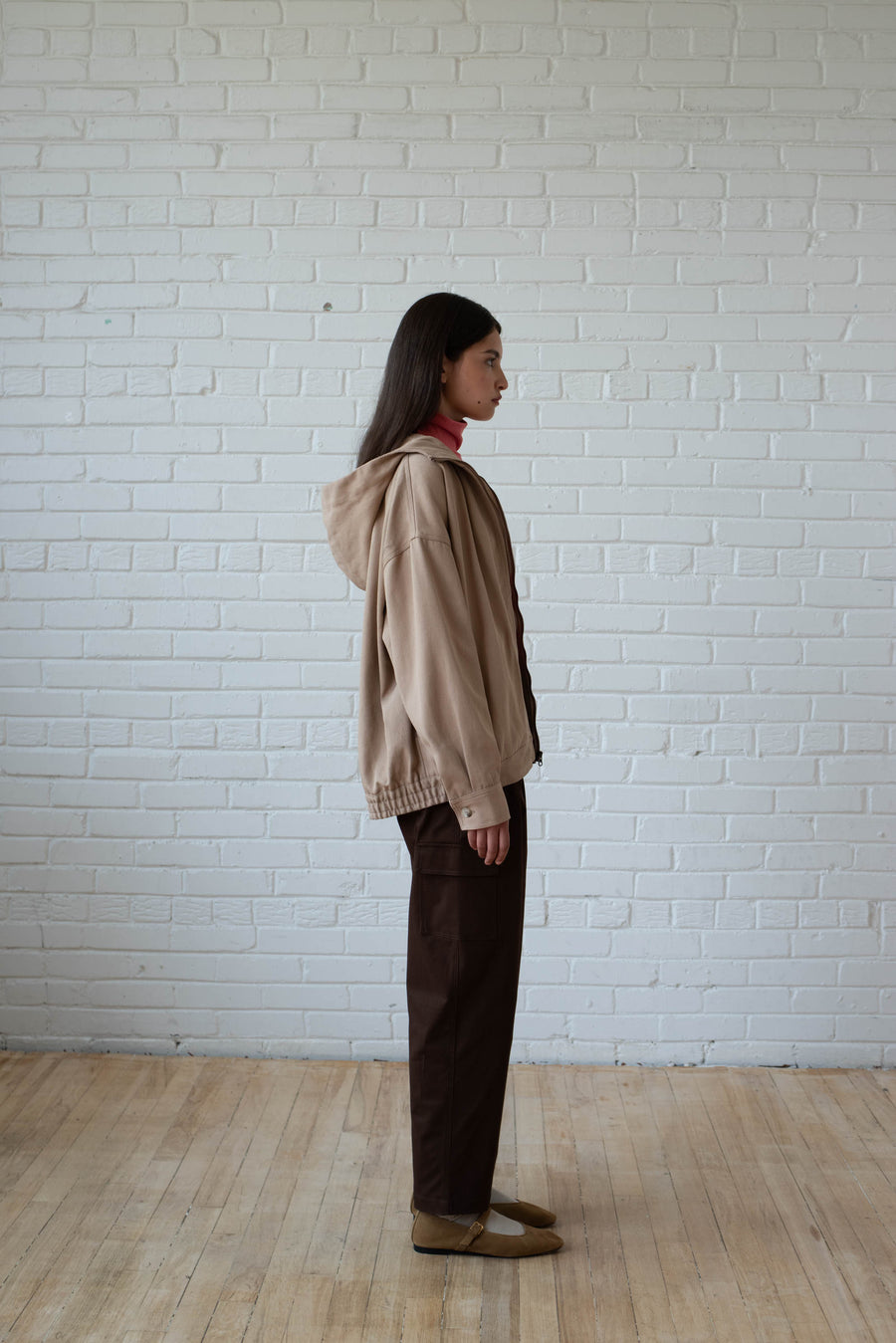 Womens Casual Cargo Twill Jacket