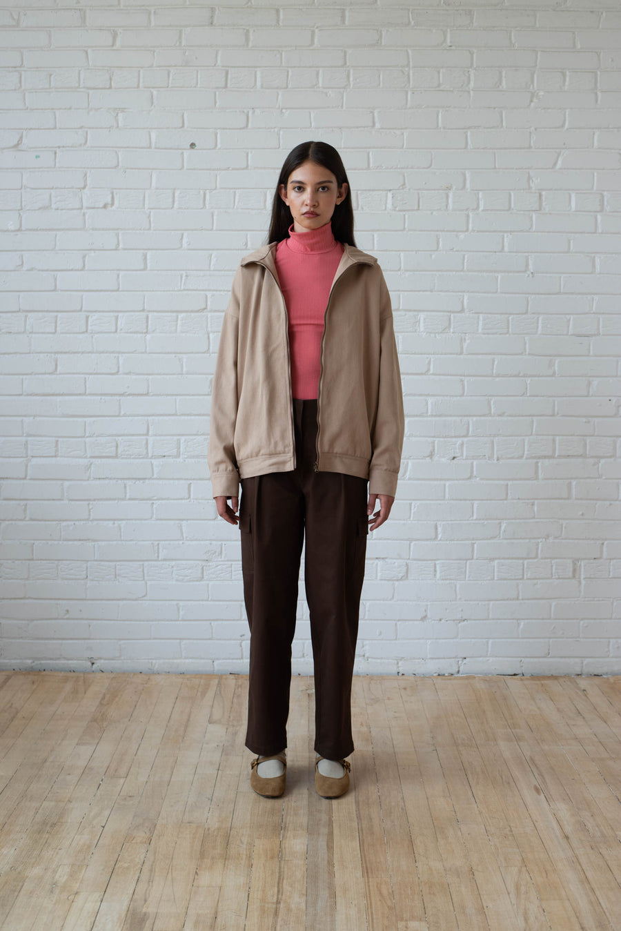 Womens Casual Cargo Twill Jacket
