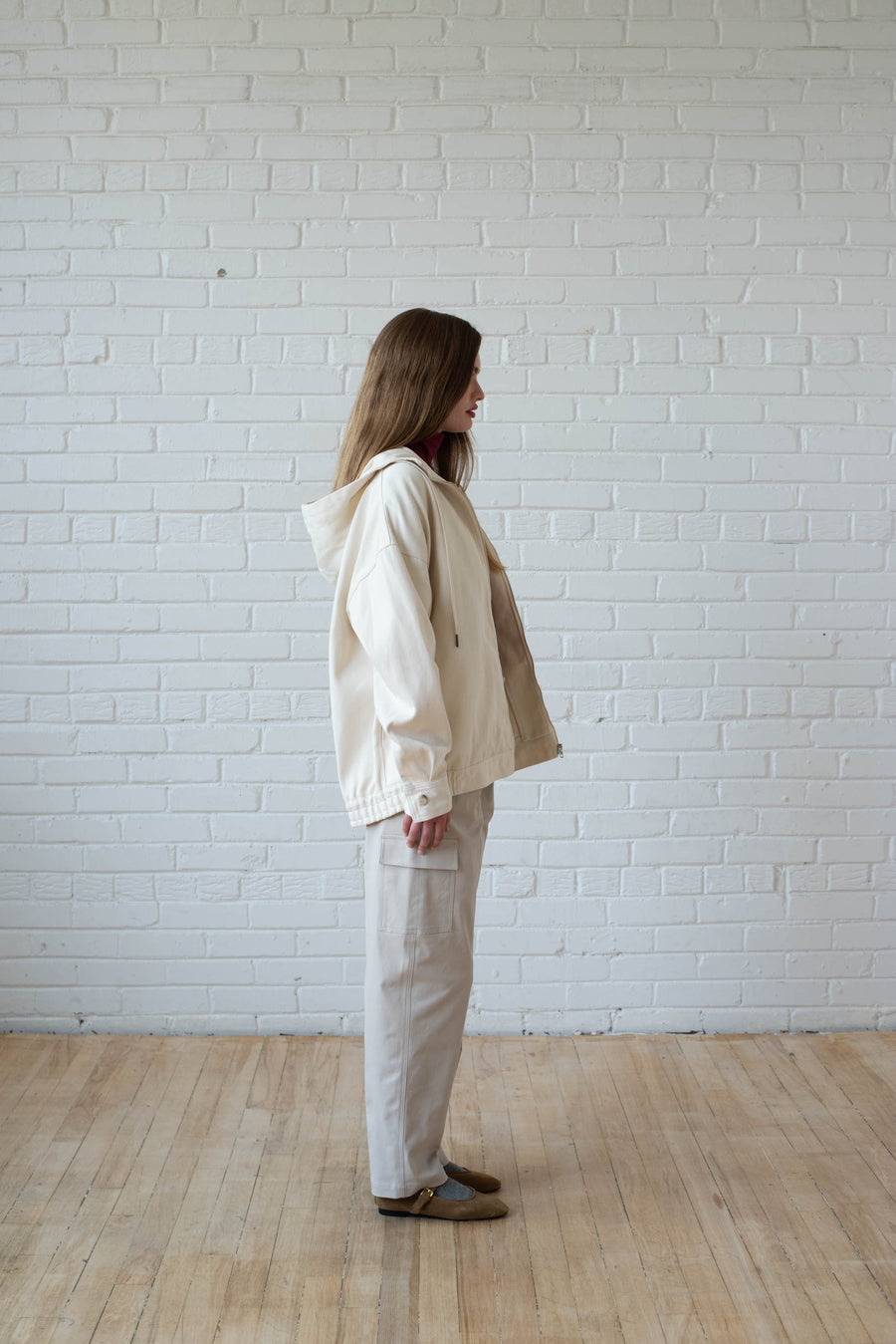 Womens Casual Cargo Twill Jacket
