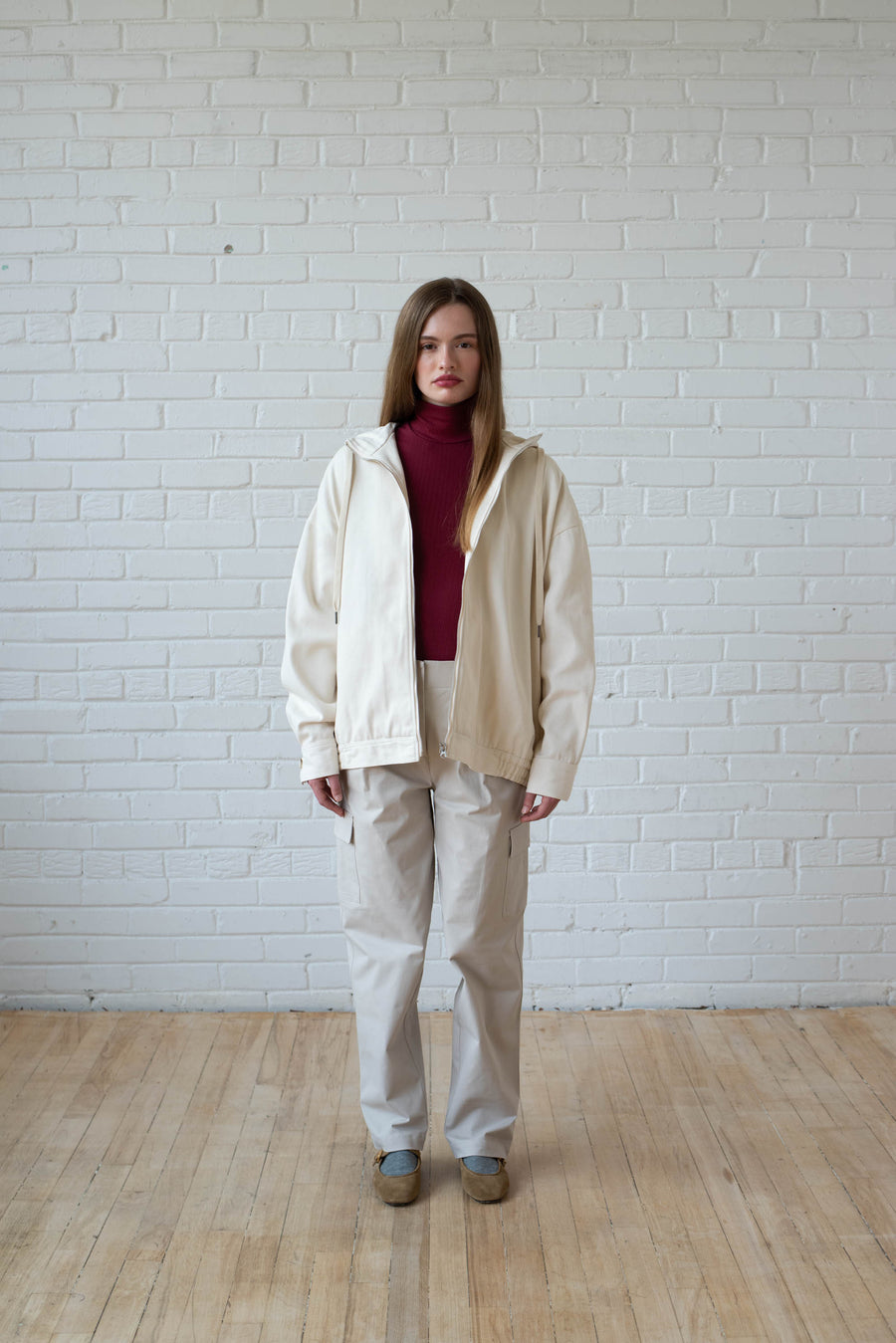 Womens Casual Cargo Twill Jacket