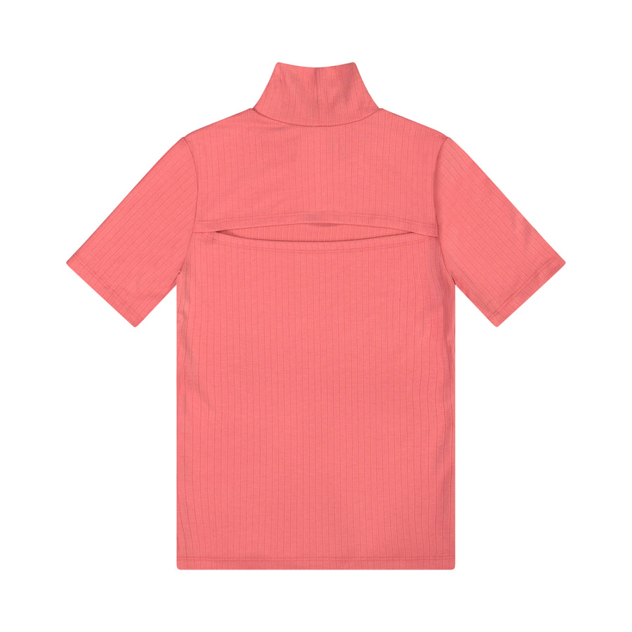 Womens Rib Turtleneck 3/4 Sleeve