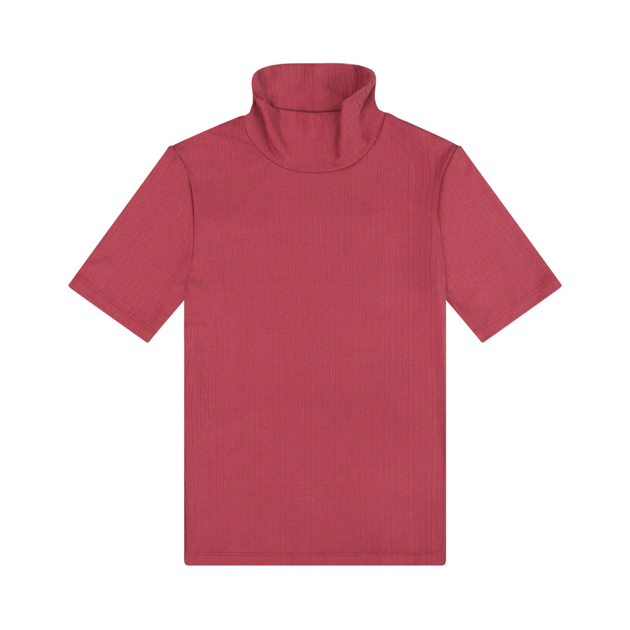 Womens Rib Turtleneck 3/4 Sleeve